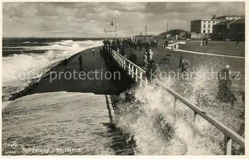 AK / Ansichtskarte Norderney_Nordseebad Sturmflut Norderney_Nordseebad