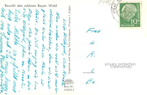 AK / Ansichtskarte Lam_Oberpfalz mit Hohenbogen Lam_Oberpfalz