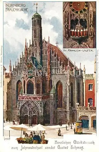 AK / Ansichtskarte Nuernberg Frauenkirche Das Maennlein Laufen Nuernberg