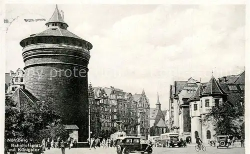 AK / Ansichtskarte Nuernberg Bahnhofsplatz Nuernberg