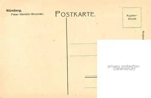 AK / Ansichtskarte Nuernberg Peter Henlein Brunnen Nuernberg