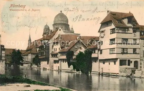 AK / Ansichtskarte Nuernberg Partie an der Pegnitz Nuernberg