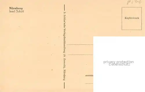 AK / Ansichtskarte Nuernberg Insel Schuett Nuernberg