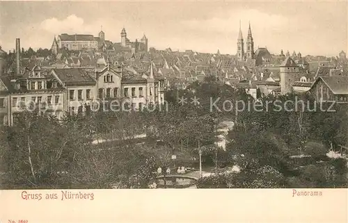 AK / Ansichtskarte Nuernberg Panorama mit Burg Nuernberg