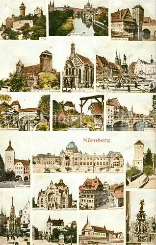 AK / Ansichtskarte Nuernberg Beruehmte Bauwerke und Sehenswuerdigkeiten Nuernberg