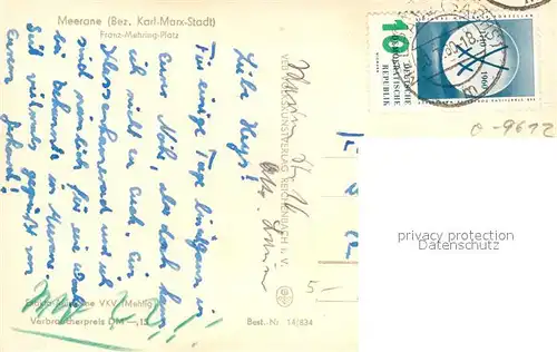 AK / Ansichtskarte Meerane Franz Mehring Platz Meerane