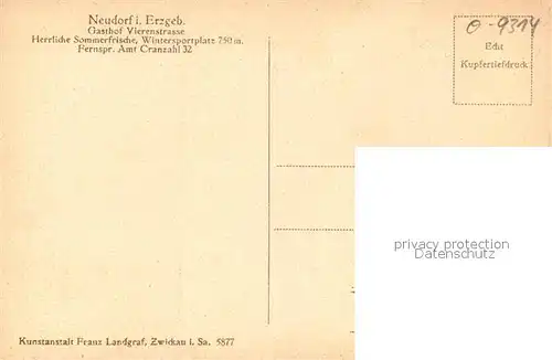 AK / Ansichtskarte Neudorf_Annaberg Gasthof Vierenstrasse Neudorf Annaberg