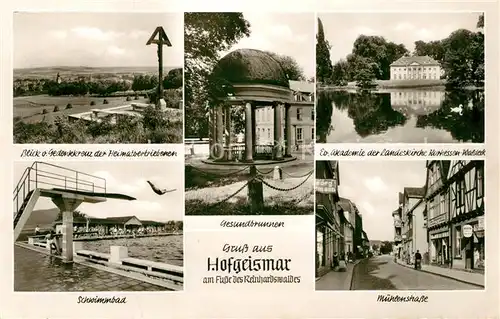 AK / Ansichtskarte Hofgeismar Wegekreuz Gesundbrunnen Ev Akademie Schwimmba Muehlenstrasse Hofgeismar