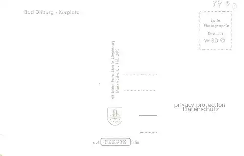 AK / Ansichtskarte Bad_Driburg Kurplatz Bad_Driburg