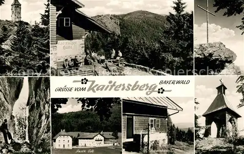 AK / Ansichtskarte Cham_Oberpfalz Kaitersberg Koetztinger Huette Kreuzfelsen Rauchroehren Gasthaus Eck Schareben Ehrenmal Cham Oberpfalz