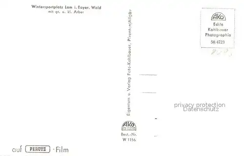 AK / Ansichtskarte Lam_Oberpfalz mit Gr und Kl Arber Lam_Oberpfalz