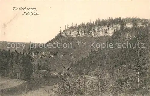 AK / Ansichtskarte Finsterbergen Hainfelsen Finsterbergen
