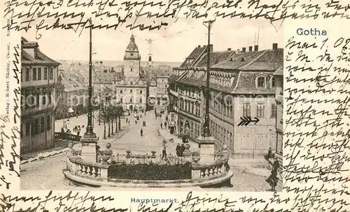 AK / Ansichtskarte Gotha_Thueringen Hauptmarkt Gotha Thueringen