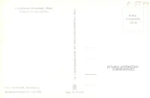 AK / Ansichtskarte Neustadt_Harz Roland am Ratskeller Neustadt_Harz