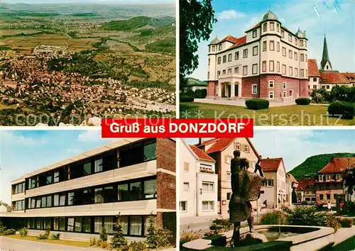 AK / Ansichtskarte Donzdorf Schloss Schule Brunnen Fliegeraufnahme Donzdorf