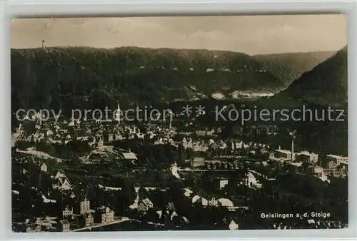 AK / Ansichtskarte Geislingen_Steige Panorama mit Blick zum oedenturm Schwaebische Alb Geislingen_Steige