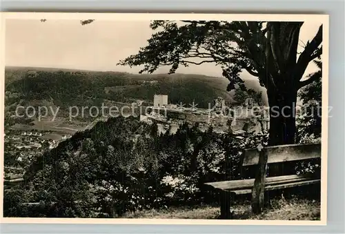 AK / Ansichtskarte Geislingen_Steige Panorama Burgruine Helfenstein Schwaebische Alb Geislingen_Steige