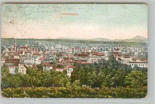 AK / Ansichtskarte Goeppingen Stadtpanorama mit Blick zum Hohenstaufen Goeppingen