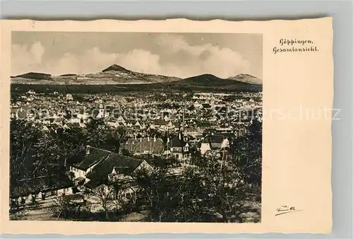 AK / Ansichtskarte Goeppingen Stadtpanorama mit Blick zum Hohenstaufen Goeppingen