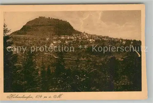 AK / Ansichtskarte Hohenstaufen Panorama Blick zum Berg Hohenstaufen Hohenstaufen