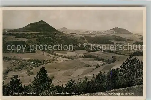 AK / Ansichtskarte Goeppingen Landschaftspanorama mit Stuifen Hohenstaufen Hohenrechberg Goeppingen