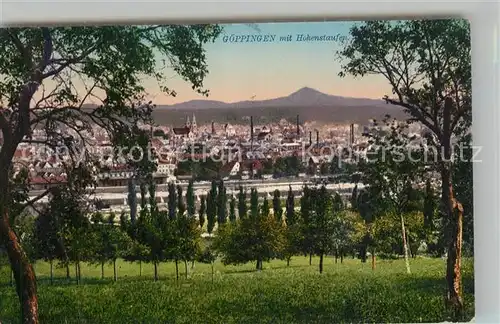 AK / Ansichtskarte Goeppingen Stadtpanorama mit Blick zum Hohenstaufen Goeppingen