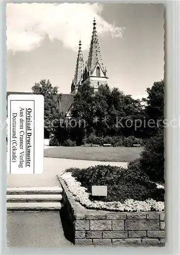 AK / Ansichtskarte Goeppingen Parkanlagen mit Blick zur Oberhofenkirche Goeppingen