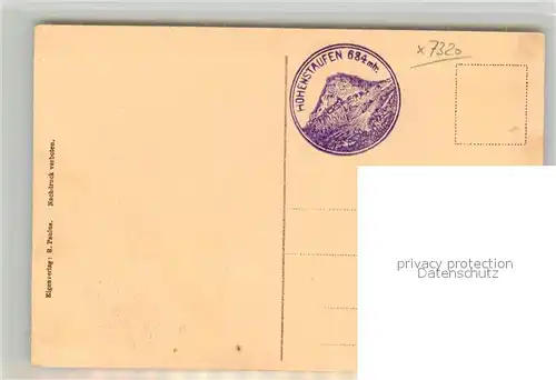 AK / Ansichtskarte Hohenstaufen Landschaftspanorama Blick nach Rechberg Hohenstaufen