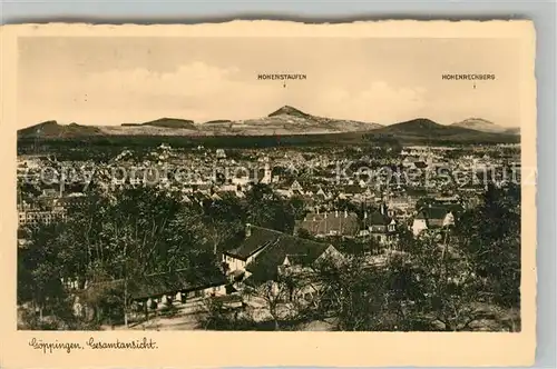 AK / Ansichtskarte Goeppingen Stadtpanorama mit Blick zum Hohenstaufen und Hohenrechberg Goeppingen