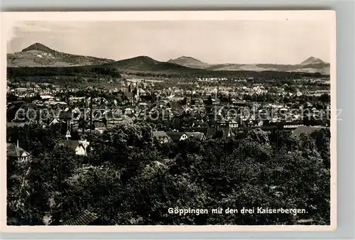AK / Ansichtskarte Goeppingen Stadtpanorama mit Kaiserbergen Stuifen Hohenstaufen Hohenrechberg Goeppingen