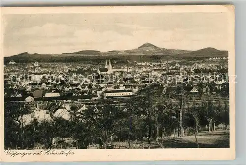 AK / Ansichtskarte Goeppingen Stadtpanorama mit Blick zum Hohenstaufen Goeppingen