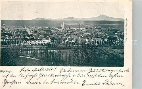 AK / Ansichtskarte Goeppingen Stadtpanorama mit Blick zum Hohenstaufen Goeppingen