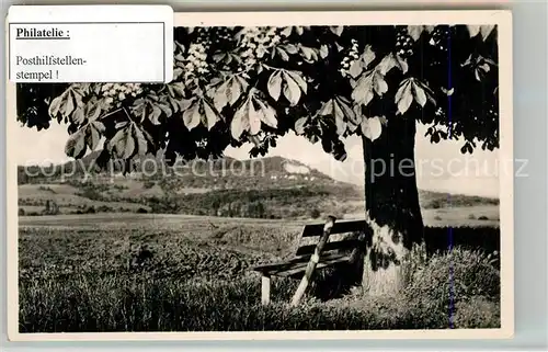 AK / Ansichtskarte Bad_Boll Der einsame Baum mit Aichelberg Stempel Posthilfstelle Bad_Boll