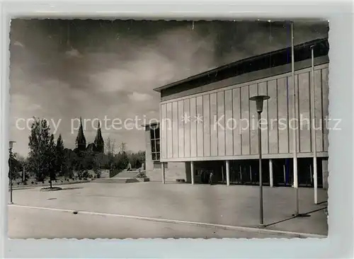 AK / Ansichtskarte Goeppingen Stadthalle Blick zur Oberhofenkirche Goeppingen