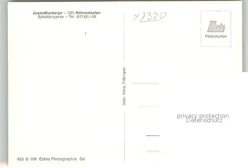 AK / Ansichtskarte Hohenstaufen Jugendherberge Speisesaal Hohenstaufen