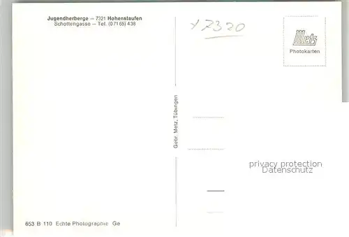 AK / Ansichtskarte Hohenstaufen Jugendherberge Speisesaal Hohenstaufen