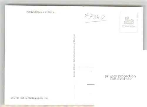 AK / Ansichtskarte Geislingen_Steige Panorama mit oedenturm und Burgruine Helfenstein Schwaebische Alb Geislingen_Steige