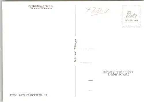 AK / Ansichtskarte Geislingen_Steige Panorama Blick vom oedenturm Schwaebische Alb Geislingen_Steige