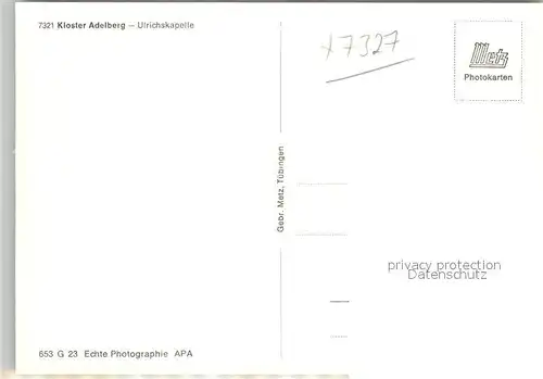 AK / Ansichtskarte Adelberg Kloster Ulrichskapelle Adelberg