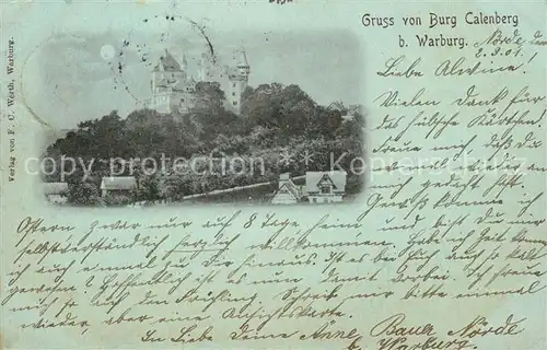 AK / Ansichtskarte Warburg_Westfalen Burg Calenberg Warburg_Westfalen