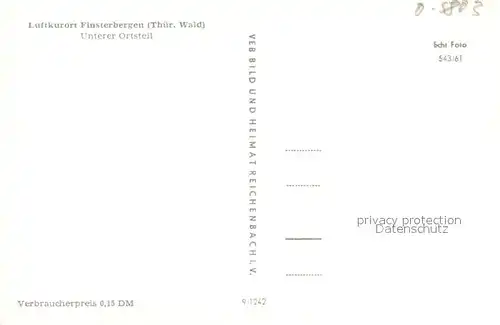 AK / Ansichtskarte Finsterbergen Unterer Ortsteil Finsterbergen