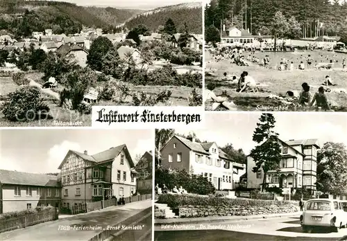 AK / Ansichtskarte Finsterbergen Teilansicht Schwimmbad FDGB Ferienheim Ernst Kamieth Kurheim Theo Neubauer Finsterbergen