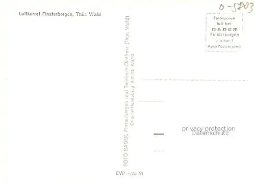AK / Ansichtskarte Finsterbergen Cafe Waldschloesschen Gaststube Panorama Finsterbergen