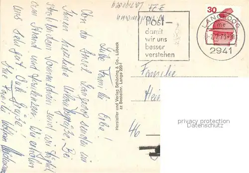 AK / Ansichtskarte Langeoog_Nordseebad Faehrschiff Leuchtturm Strand Hafen Hotel Langeoog_Nordseebad