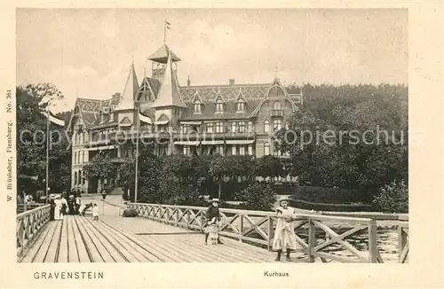 AK / Ansichtskarte Gravenstein Kurhaus Seebruecke Gravenstein