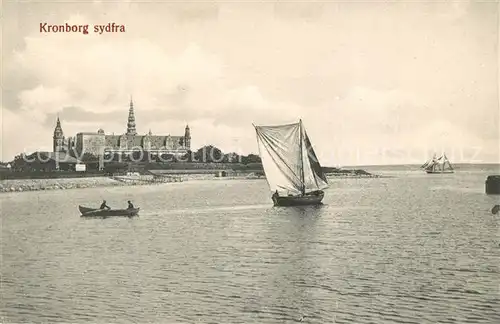 AK / Ansichtskarte Kronborg Panorama mit Segelschiff Kronborg