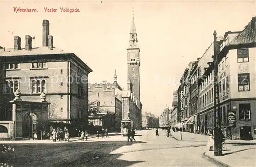 AK / Ansichtskarte Kobenhavn Vester Voldgade Kirchturm Kobenhavn