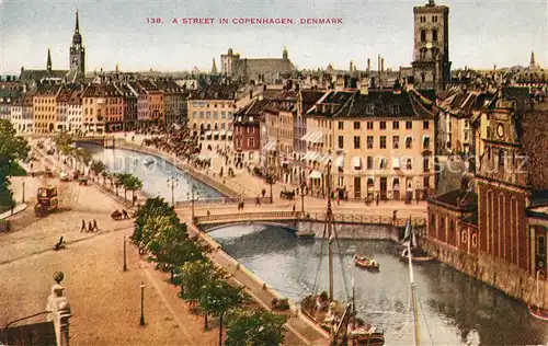 AK / Ansichtskarte Kobenhavn A Street Panorama Kobenhavn