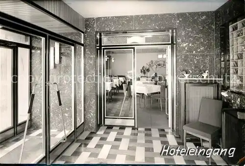 AK / Ansichtskarte Bad_Berleburg Hotel Bochumer Hof Hoteleingang Bad_Berleburg