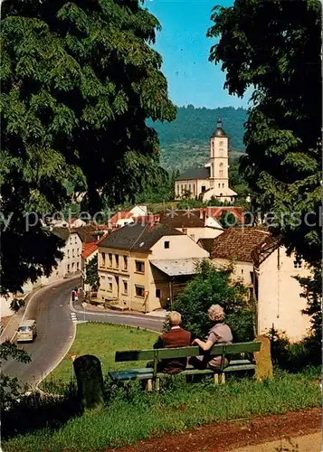 AK / Ansichtskarte Bollendorf_Suedeifel Stadtbild mit Kirche Bollendorf_Suedeifel